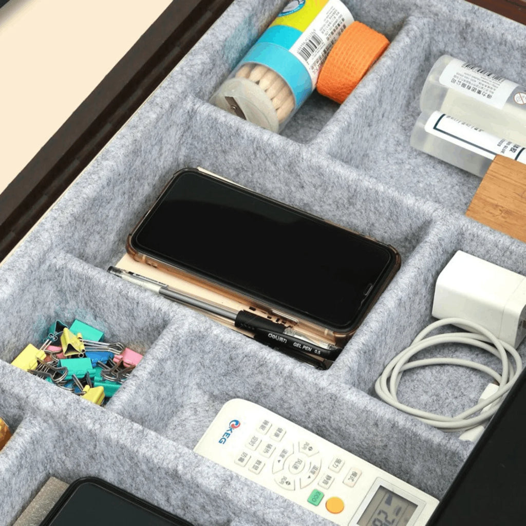 Staxio Loft Six-Compartment Felt Drawer Tray - view 5