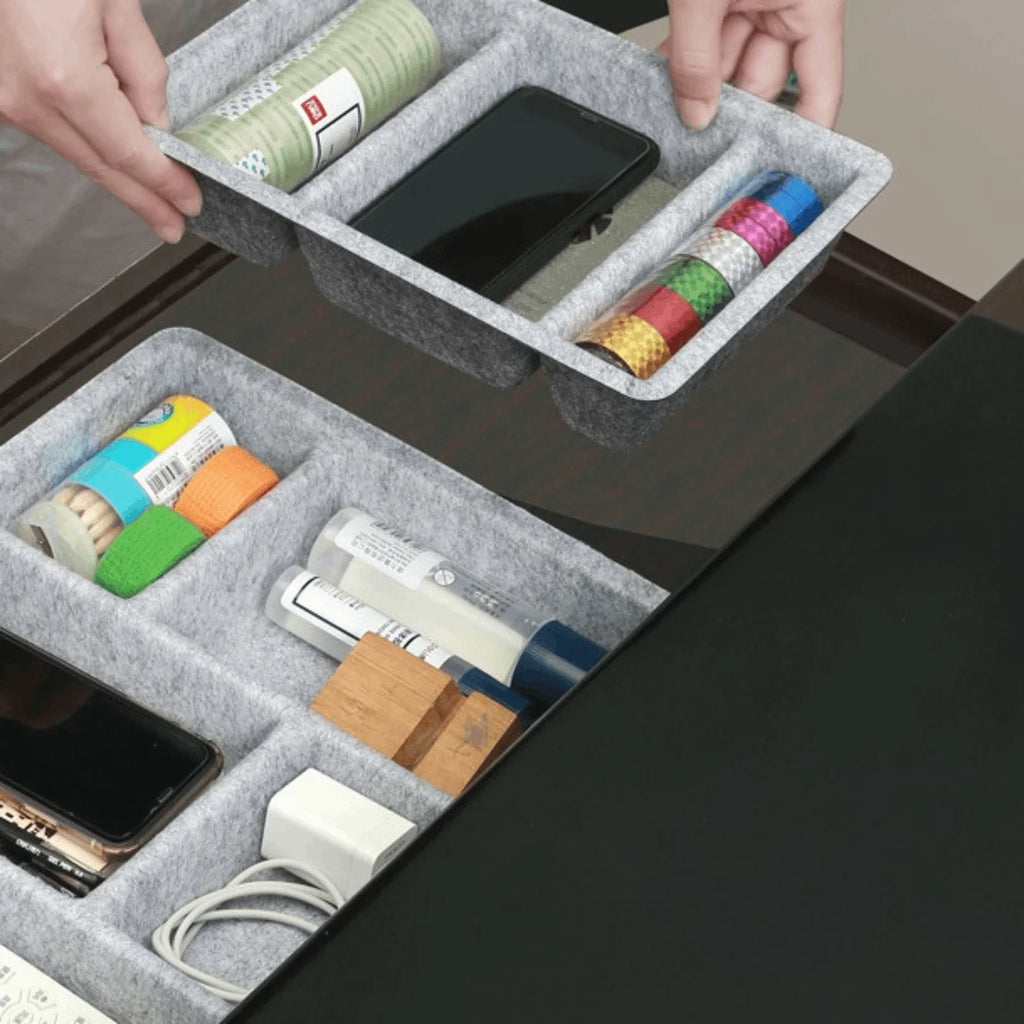 Staxio Loft Six-Compartment Felt Drawer Tray - view 2