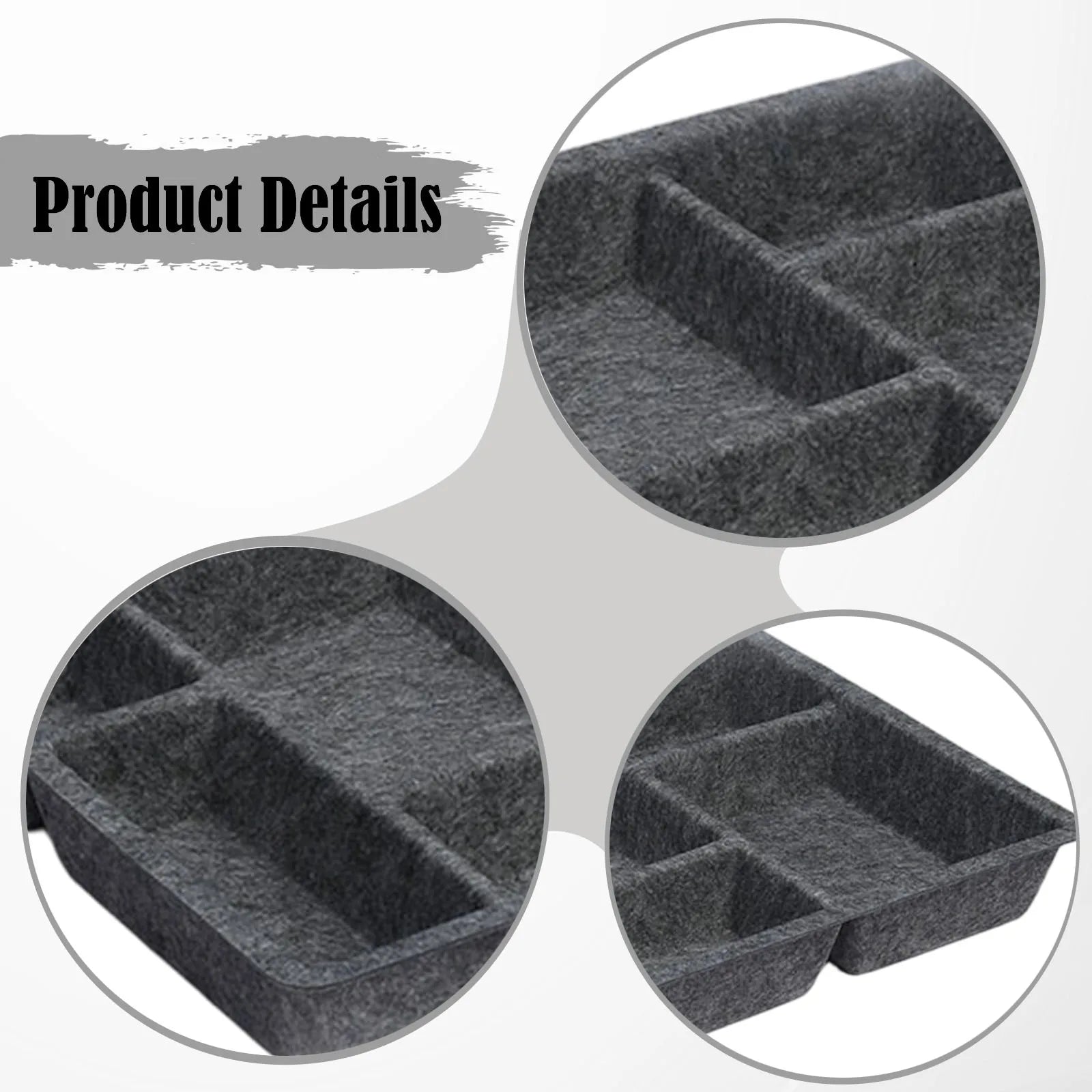 Staxio Loft Six-Compartment Felt Drawer Tray - view 4