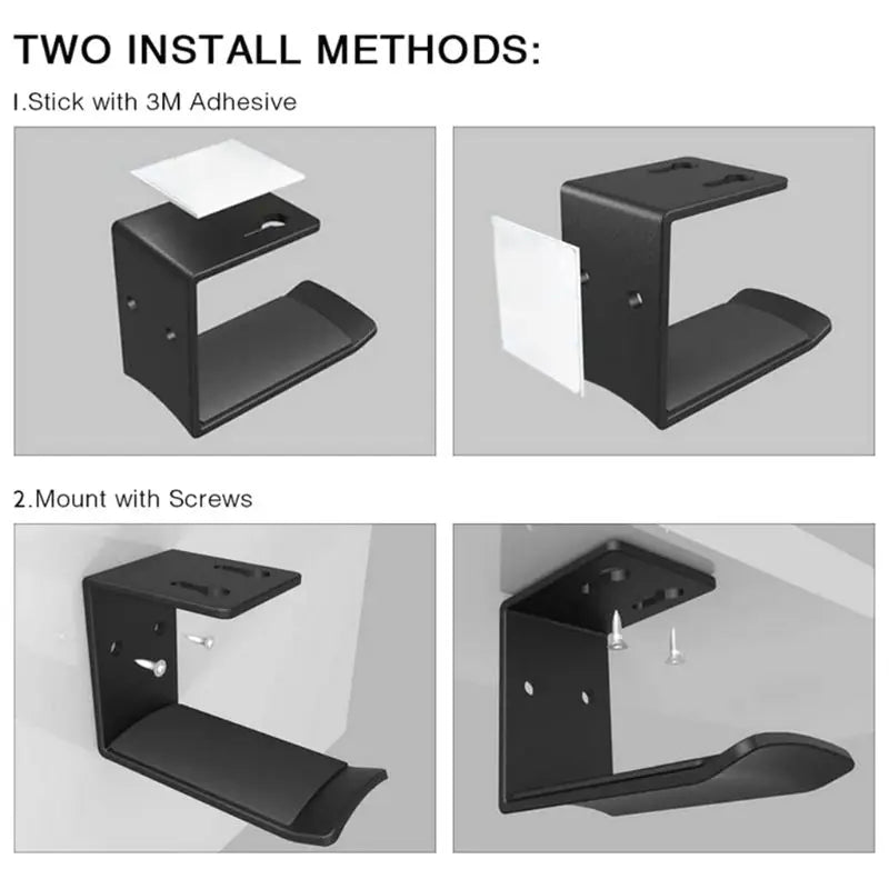 Staxio Anodex Wall-Mount Aluminum Headphone Hanger - view 2