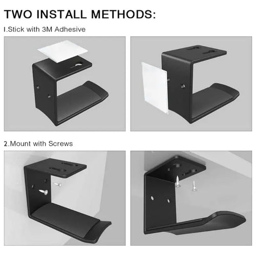 Staxio Anodex Wall-Mount Aluminum Headphone Hanger - view 2