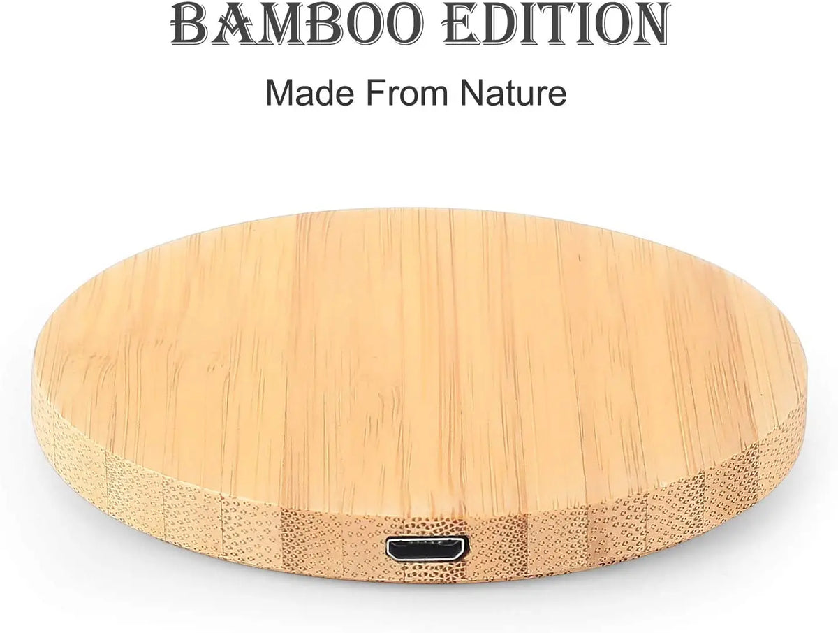 Staxio Kiln Bamboo Qi Wireless Charging Pad - view 1
