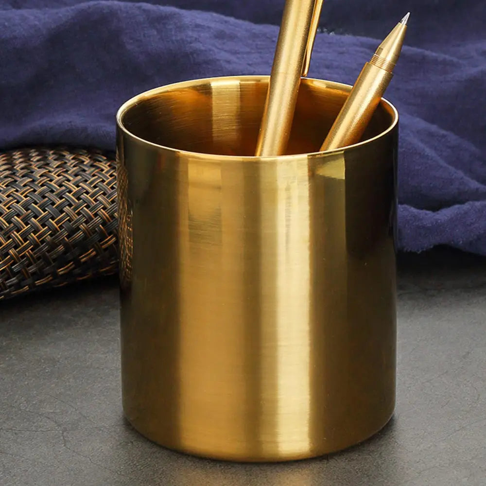 Staxio Foundry Vintage Brass Pen Holder - view 3
