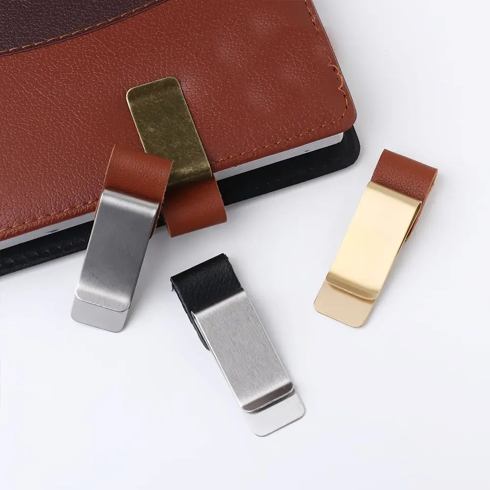 Staxio Foundry Brass and Steel Pen Clip - view 4