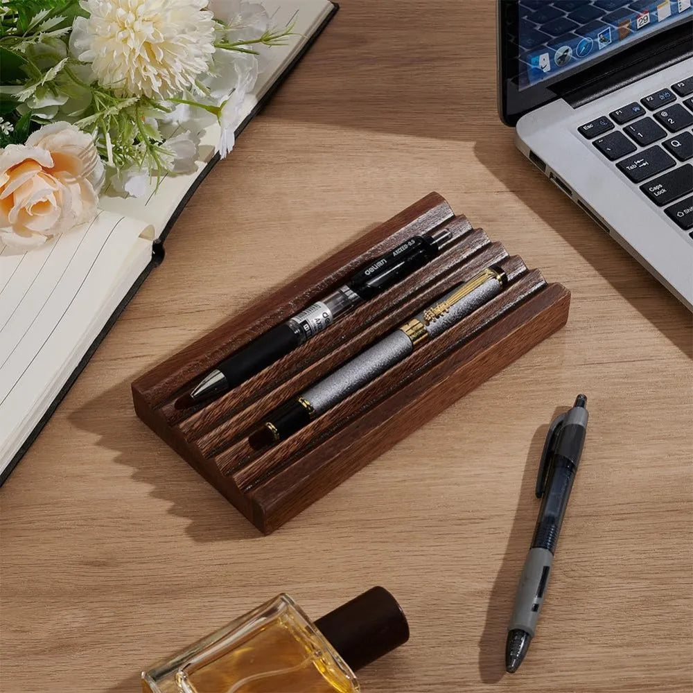 Staxio Heartwood Walnut Horizontal Pen Tray - view 4