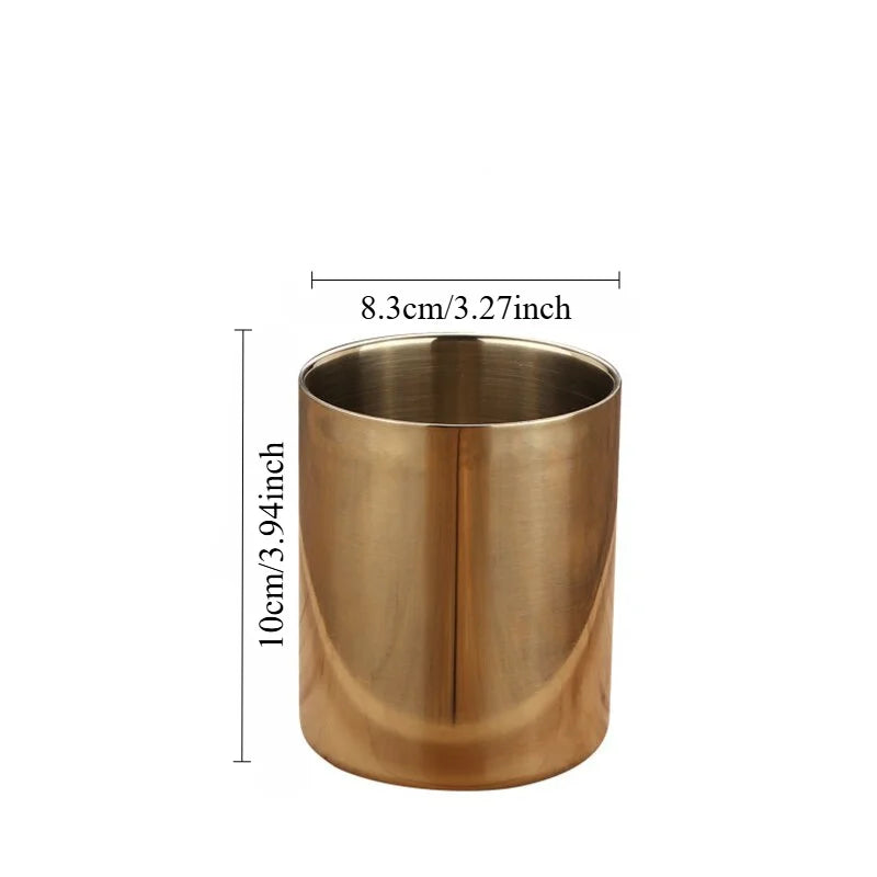 Staxio Foundry Round Brass Pen Holder - view 2
