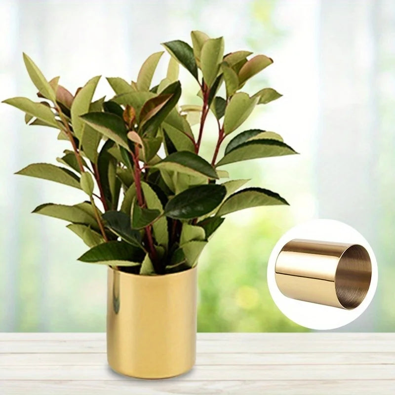 Staxio Foundry Round Brass Pen Holder - view 5