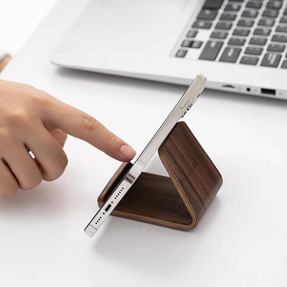 Staxio Grove Solid Wood Phone and Card Stand - view 2