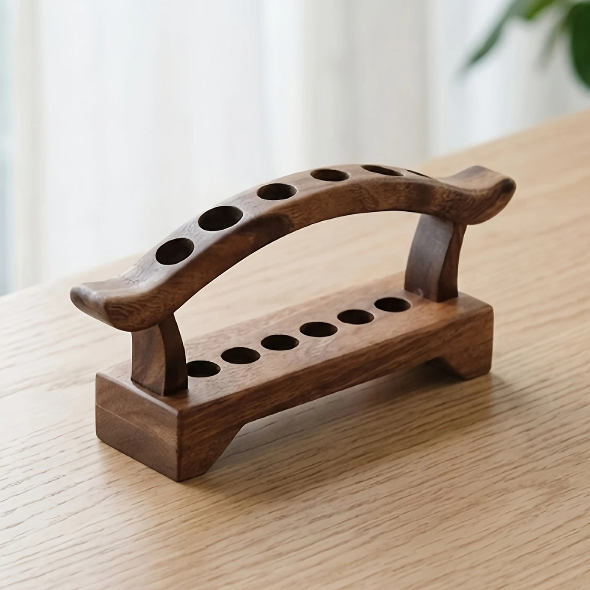 Staxio Heartwood Six-Slot Walnut Pen Holder - view 6