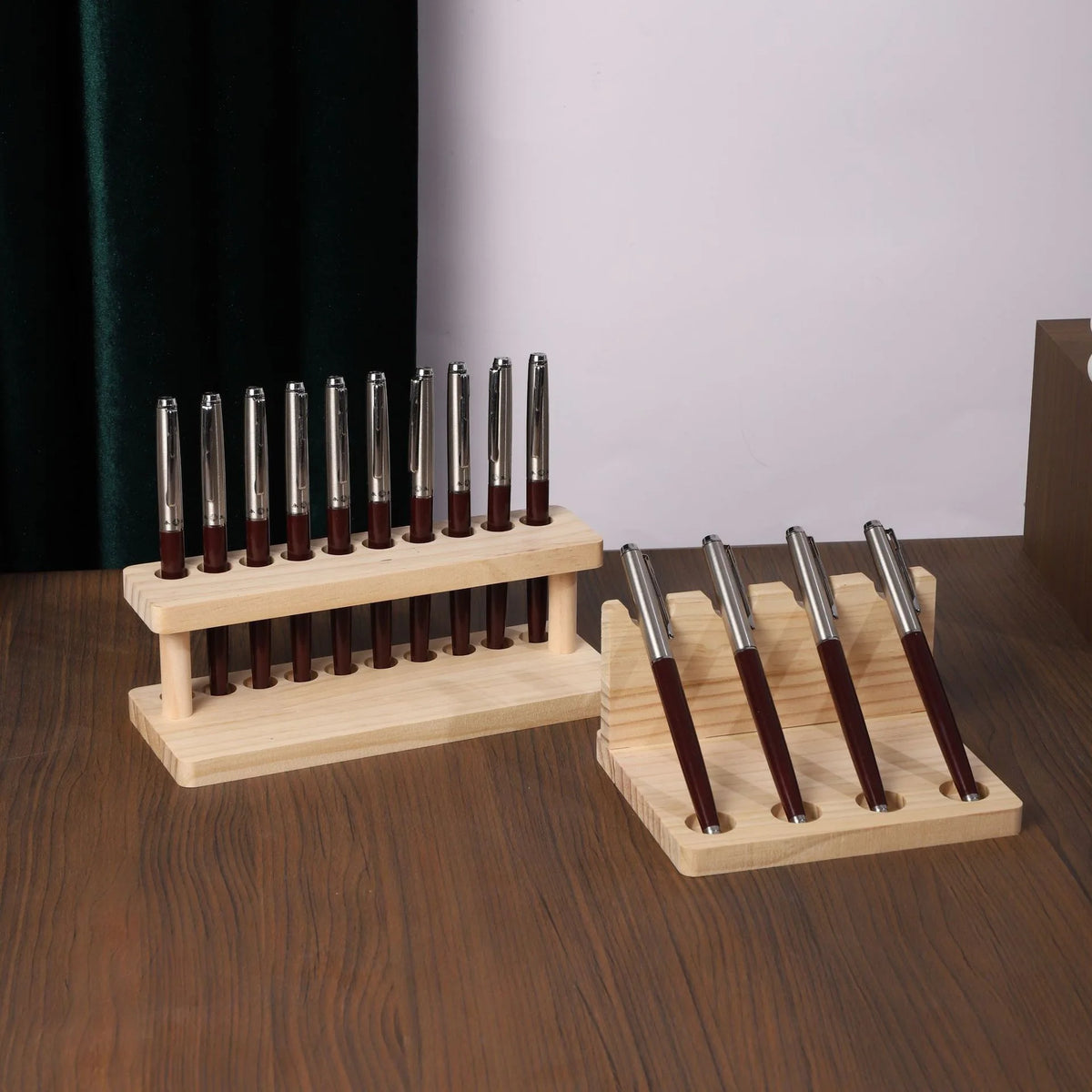 Staxio Timber Walnut Multi-Bin Desk Organizer - view 2
