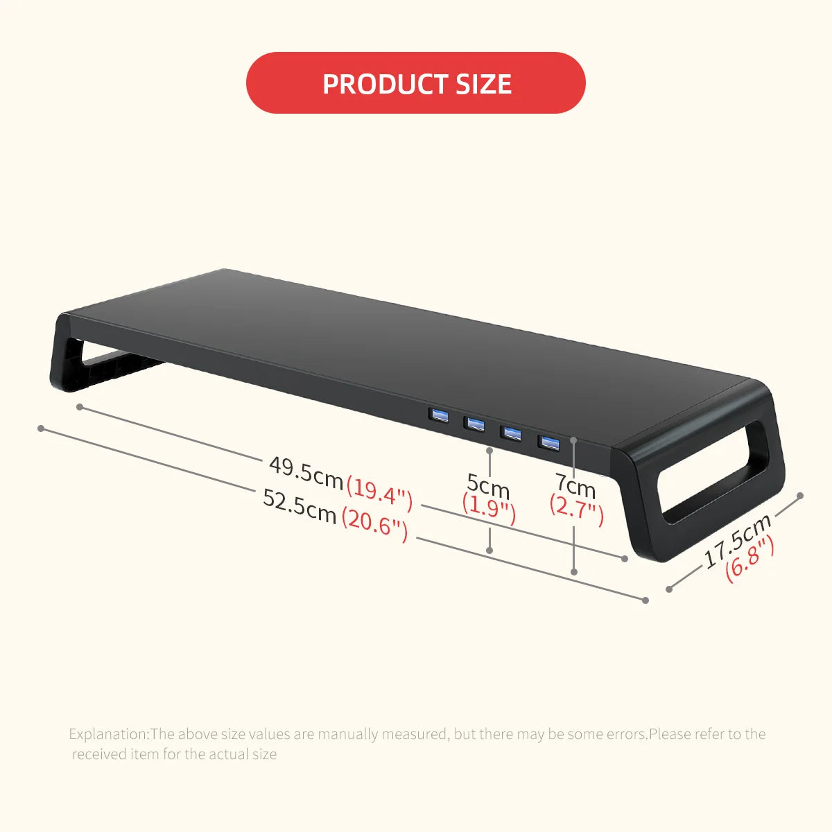 Staxio Conduit USB 3.0 Hub Monitor Stand - view 2