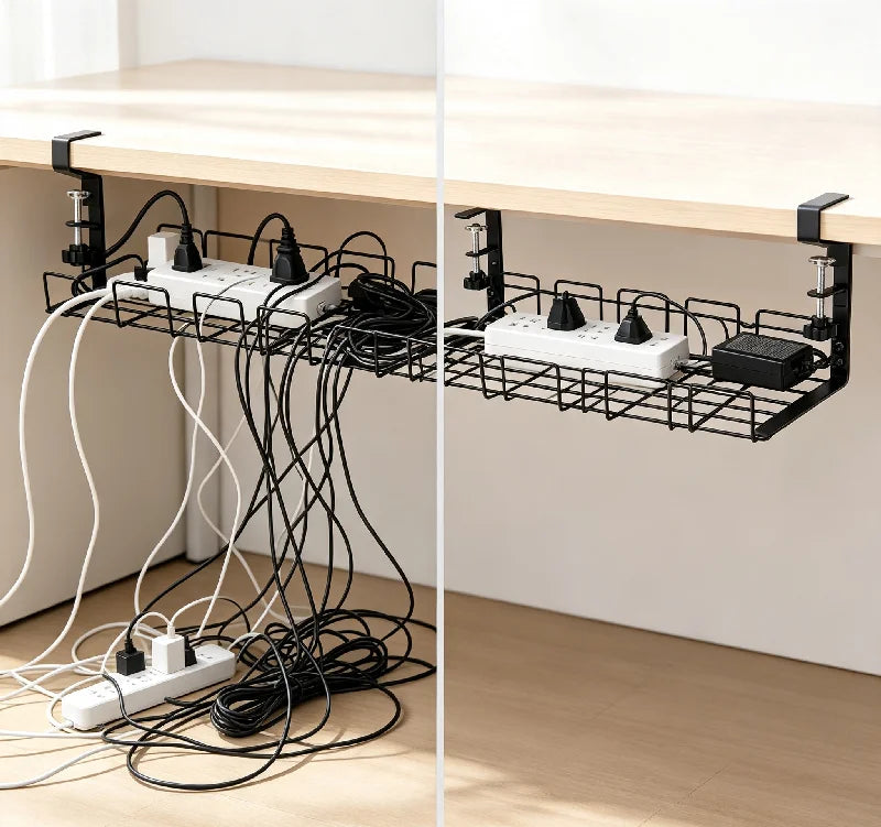 Staxio Conduit Clamp-On Under-Desk Cable Tray - view 6
