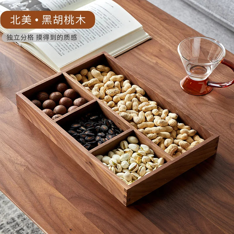 Staxio Timber Compartment Solid Wood Valet Box - view 2