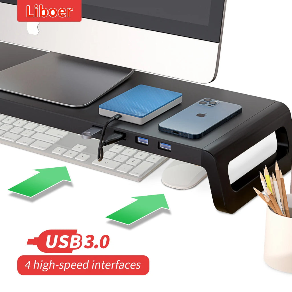 Staxio Conduit USB 3.0 Hub Monitor Stand - view 1