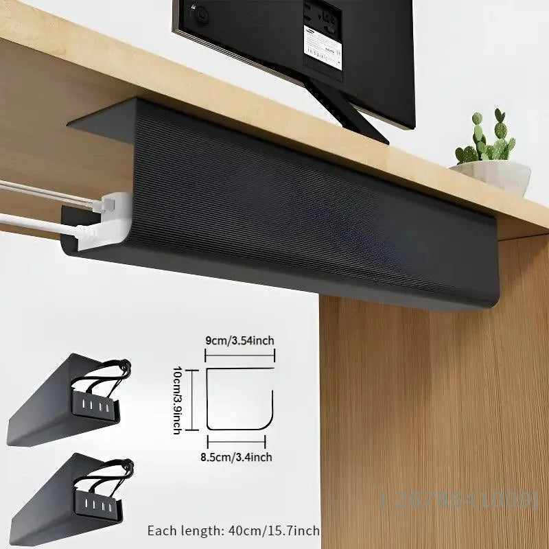 Staxio Conduit Under-Desk Metal Cable Tray - view 1