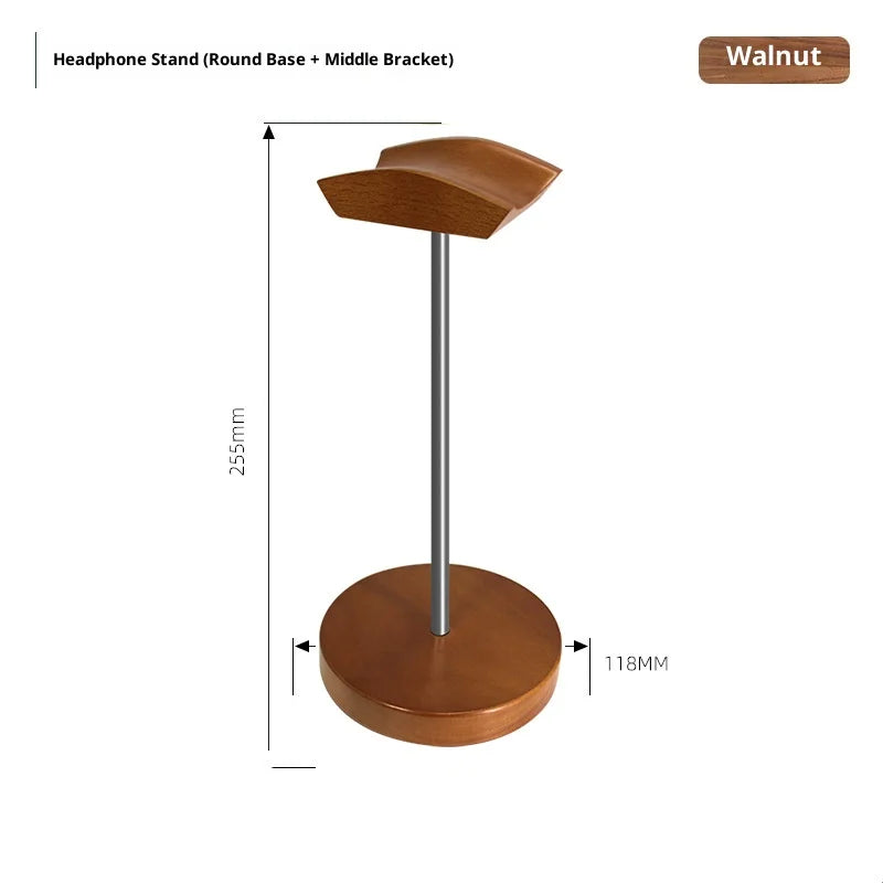 Staxio Forge Walnut and Aluminum Headphone Stand - view 6