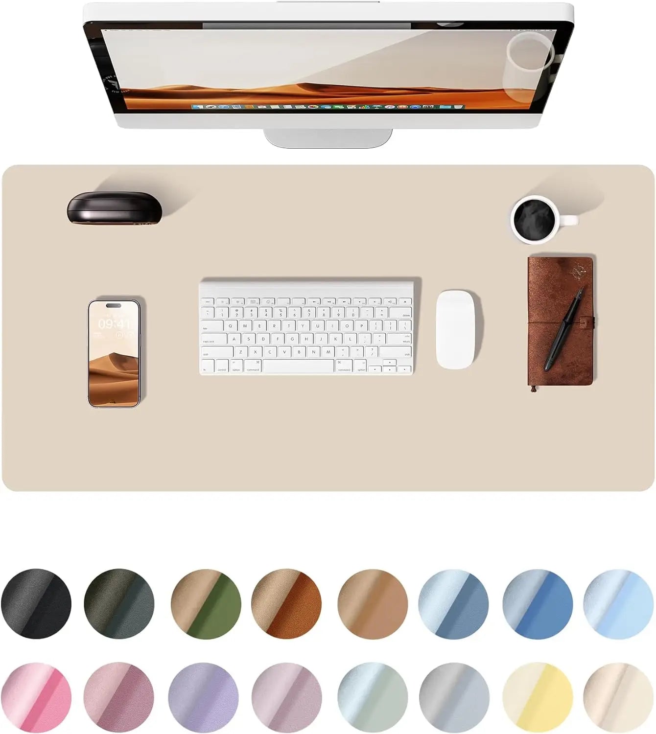 Staxio Nomad Vegan Leather Desk Mat - view 1