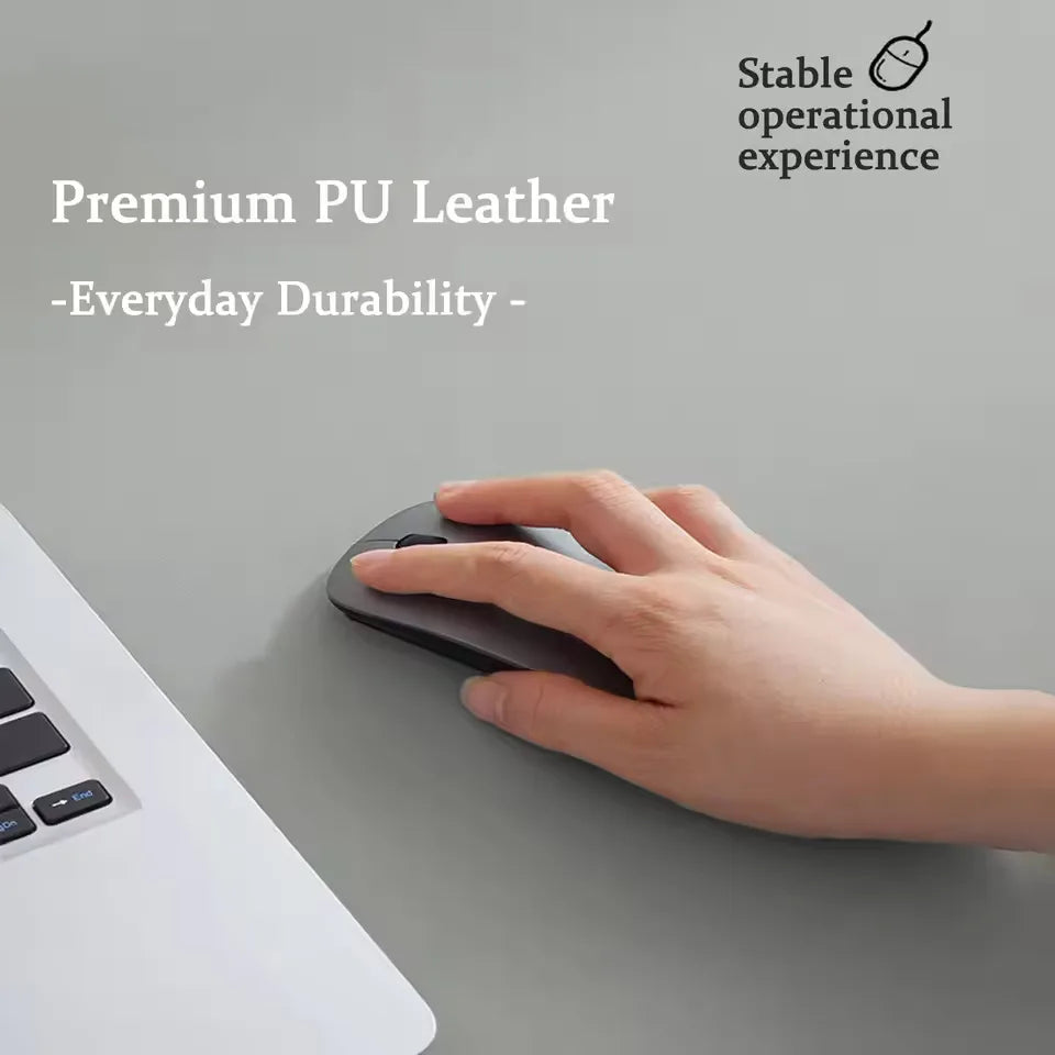 Staxio Verge Stitched-Edge Leather Desk Pad - view 3