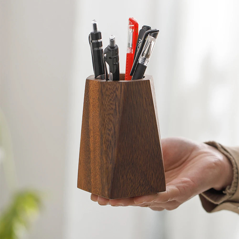 Staxio Alder Walnut Large-Capacity Desk Caddy - view 3