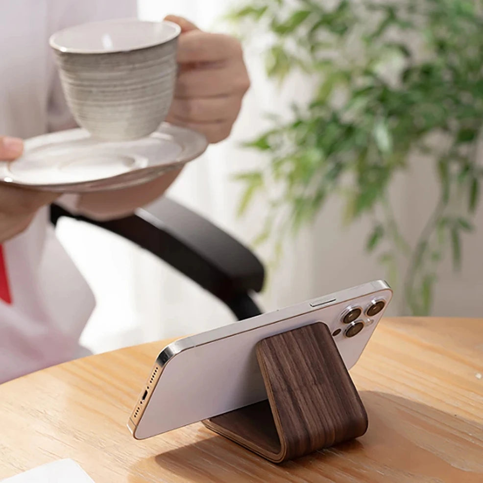 Staxio Grove Solid Wood Phone and Card Stand - view 4