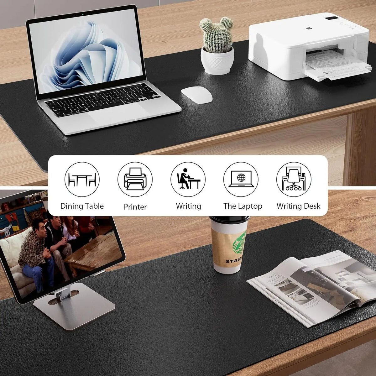 Staxio Verge Waterproof Wipe-Clean Desk Pad - view 6