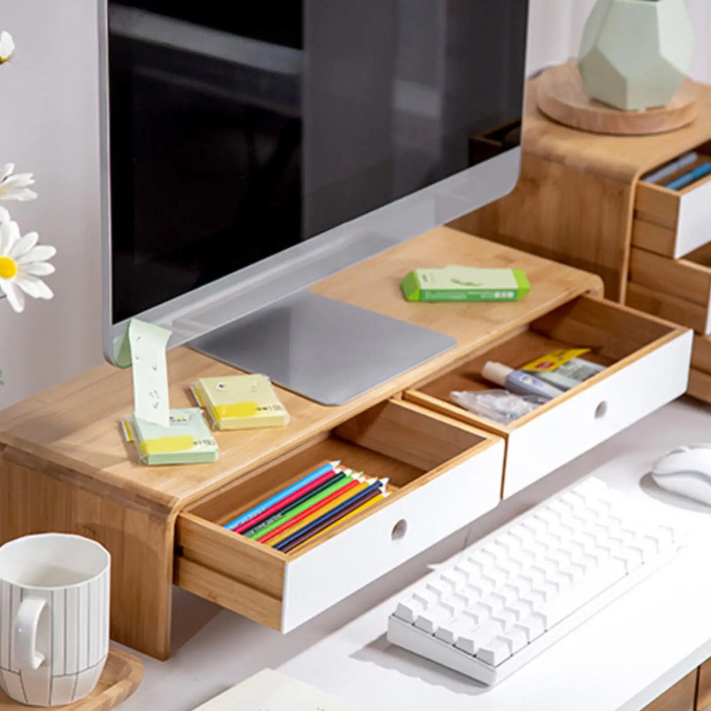Staxio Grove Bamboo Monitor and Laptop Stand - view 2