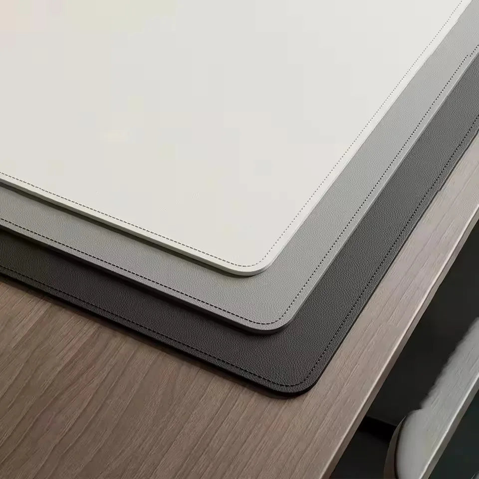 Staxio Verge Stitched-Edge Leather Desk Pad - view 2
