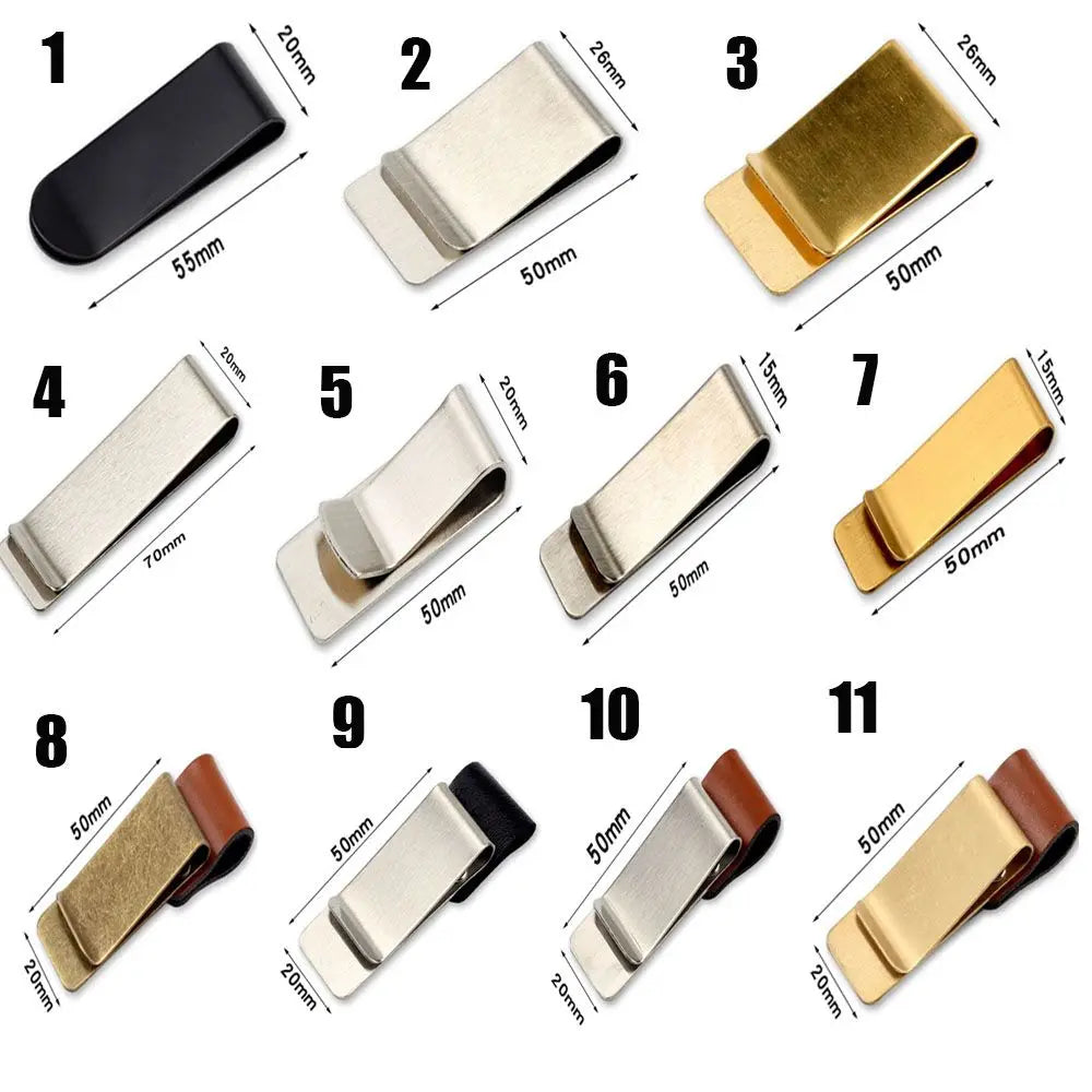 Staxio Foundry Brass and Steel Pen Clip - view 5