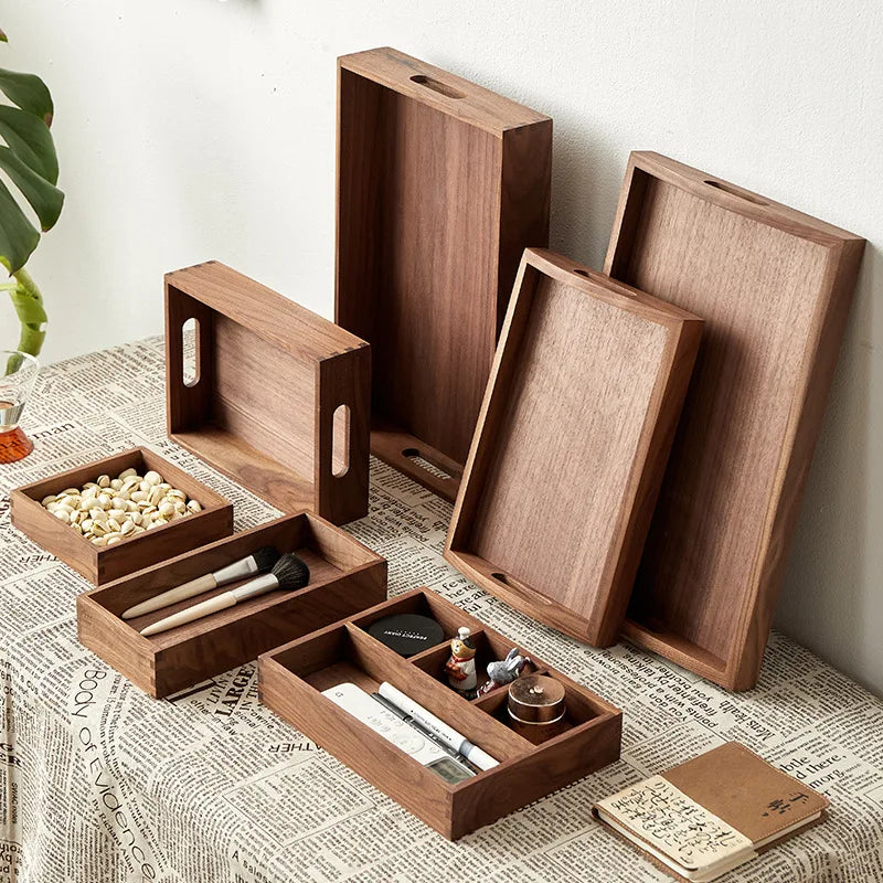 Staxio Timber Compartment Solid Wood Valet Box - view 5