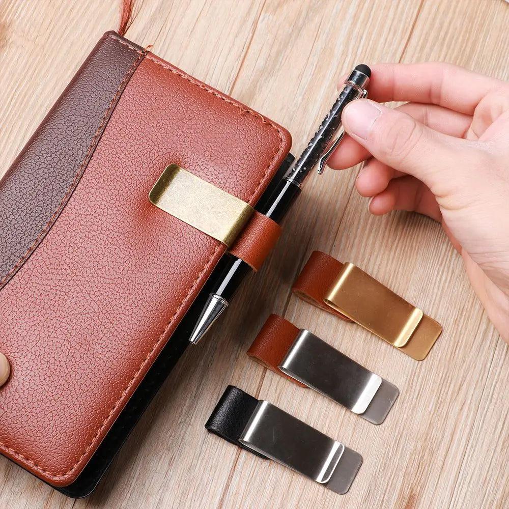 Staxio Foundry Brass and Steel Pen Clip - view 1