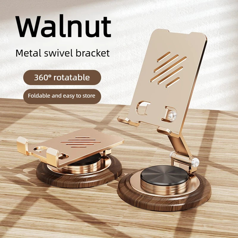Staxio Heartwood Rotating Walnut Phone Stand - view 1