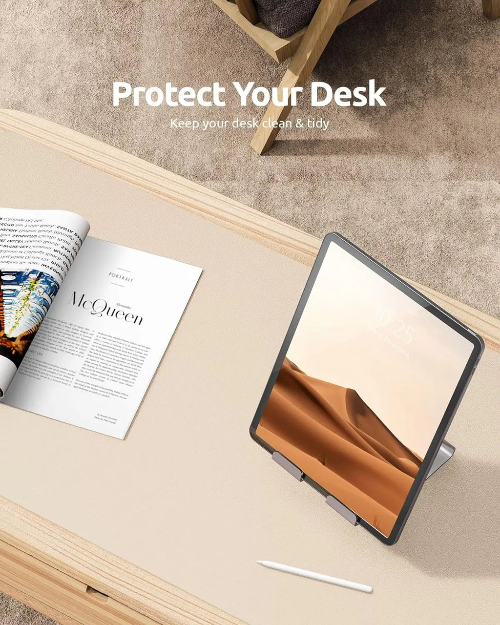 Staxio Nomad Vegan Leather Desk Mat - view 5