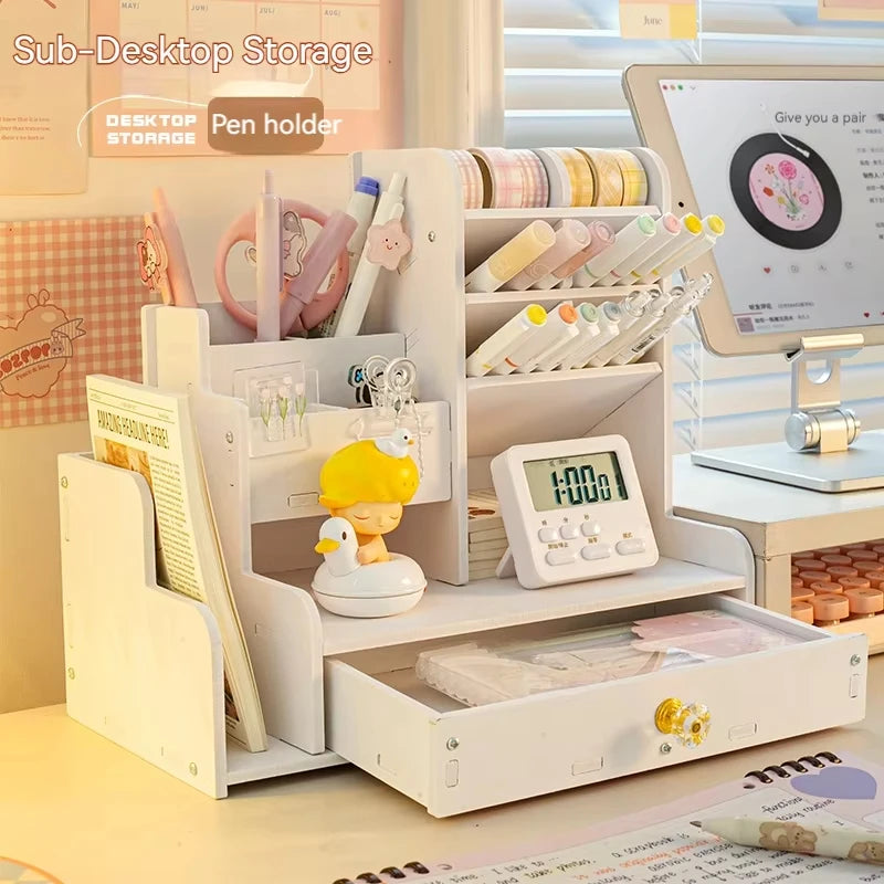 Staxio Grove Tiered Wooden Stationery Shelf - view 1
