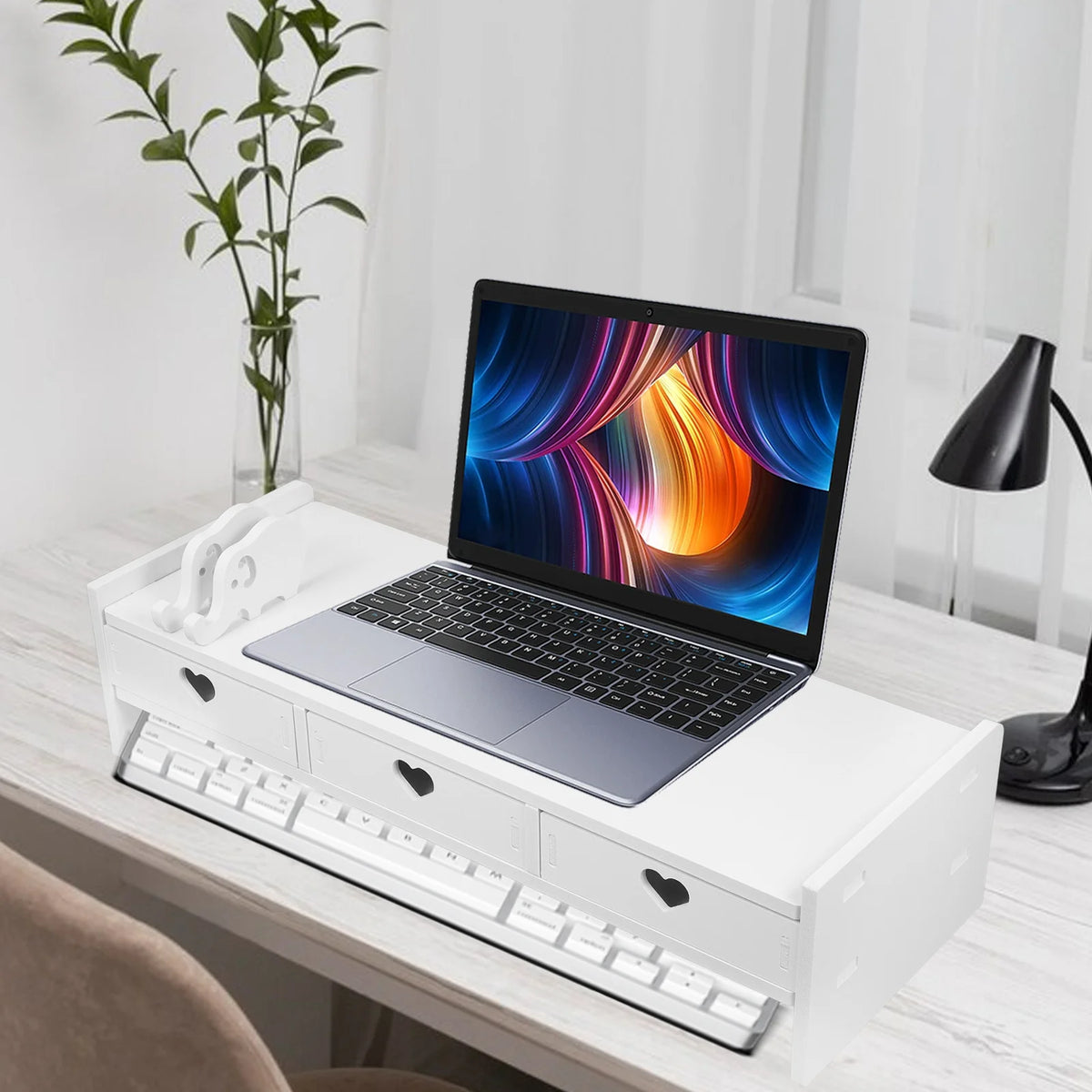 Staxio Keel Drawer-Equipped Monitor Riser - view 6