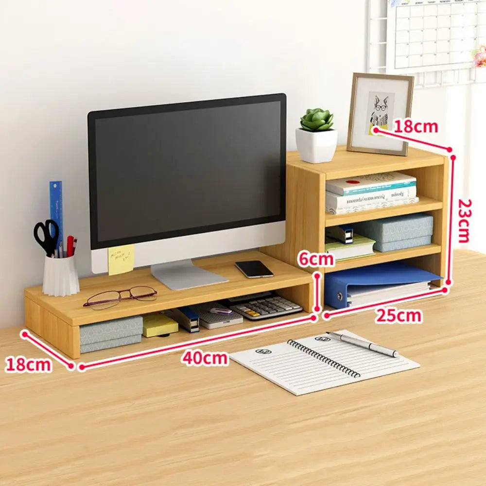Staxio Timber Wood-Toned Stable-Base Laptop Riser - view 5