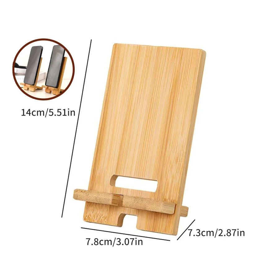 Staxio Reed Natural Bamboo Phone Stand - view 2