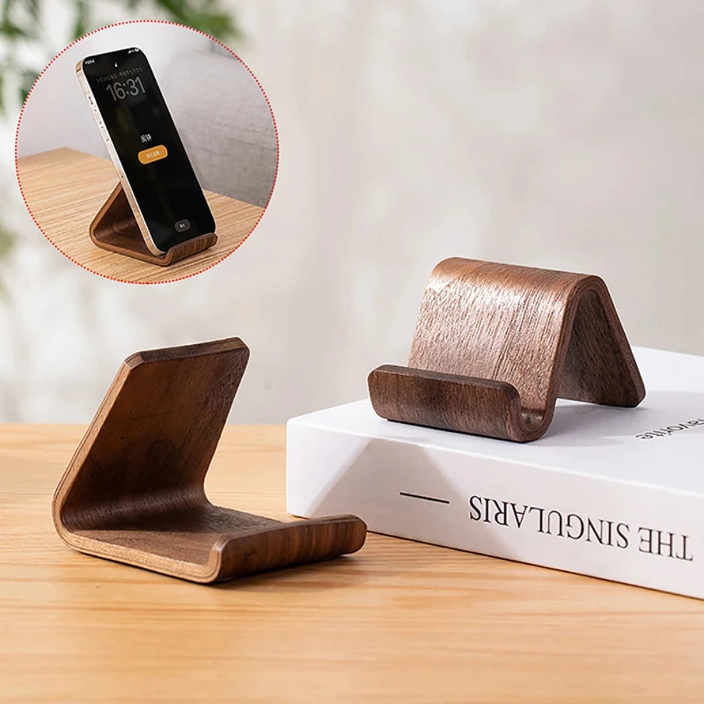 Staxio Grove Solid Wood Phone and Card Stand - view 3