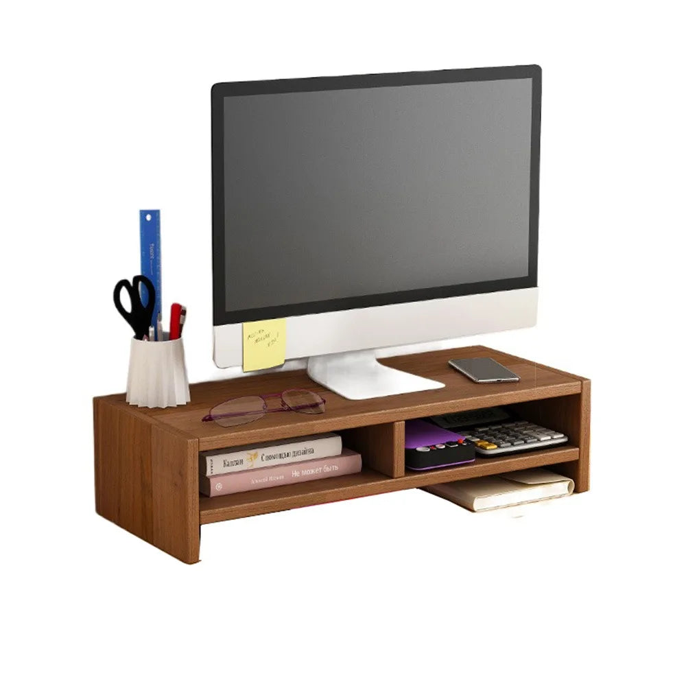 Staxio Timber Wood-Toned Stable-Base Laptop Riser - view 1