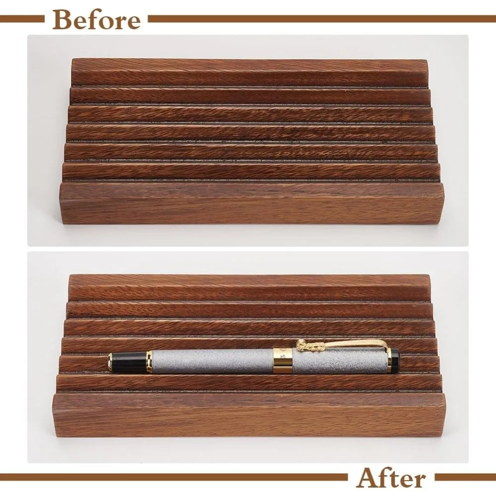 Staxio Heartwood Walnut Horizontal Pen Tray - view 5
