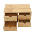 Staxio Reed Four-Drawer Bamboo Desk Chest - view 1