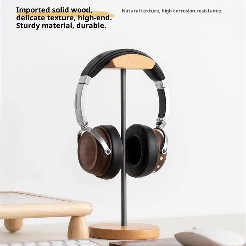 Staxio Forge Walnut and Aluminum Headphone Stand - view 3