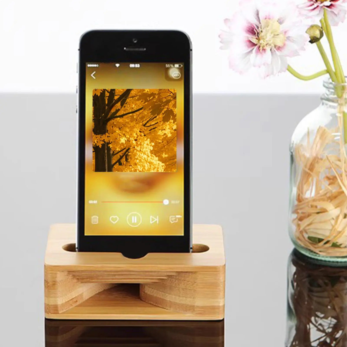 Staxio Alder Acoustic Wood Phone Amplifier Stand - view 6