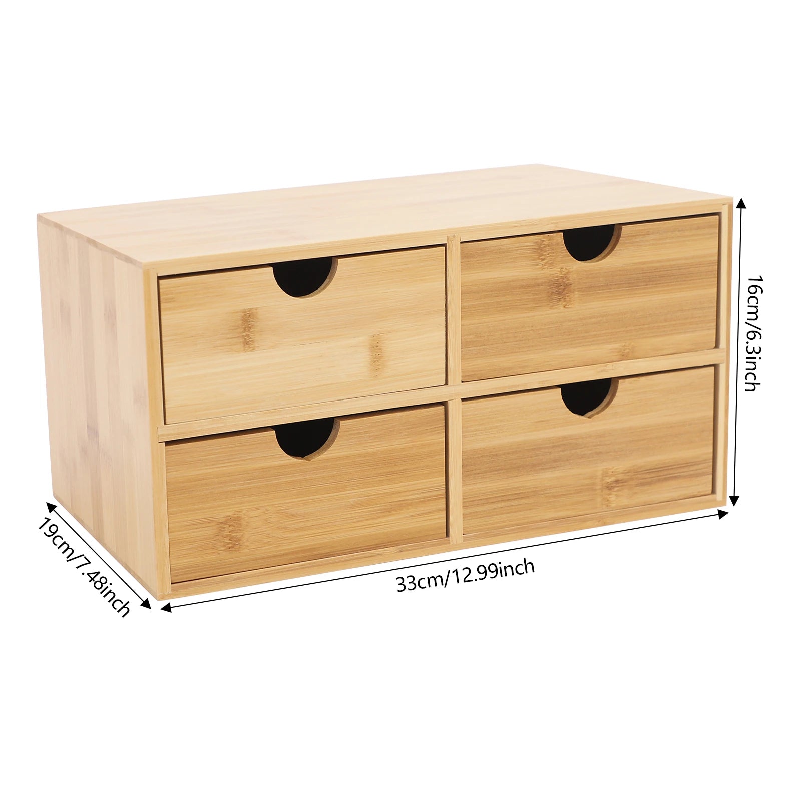 Staxio Reed Four-Drawer Bamboo Desk Chest - view 4