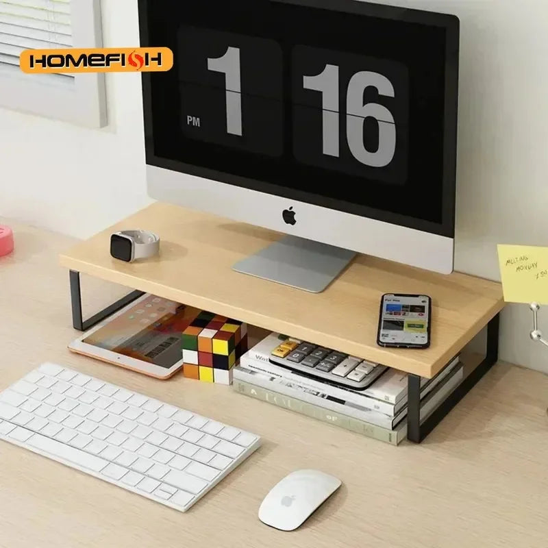 Staxio Keel Elevated Monitor Stand with Storage - view 3