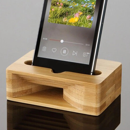 Staxio Alder Acoustic Wood Phone Amplifier Stand - view 2