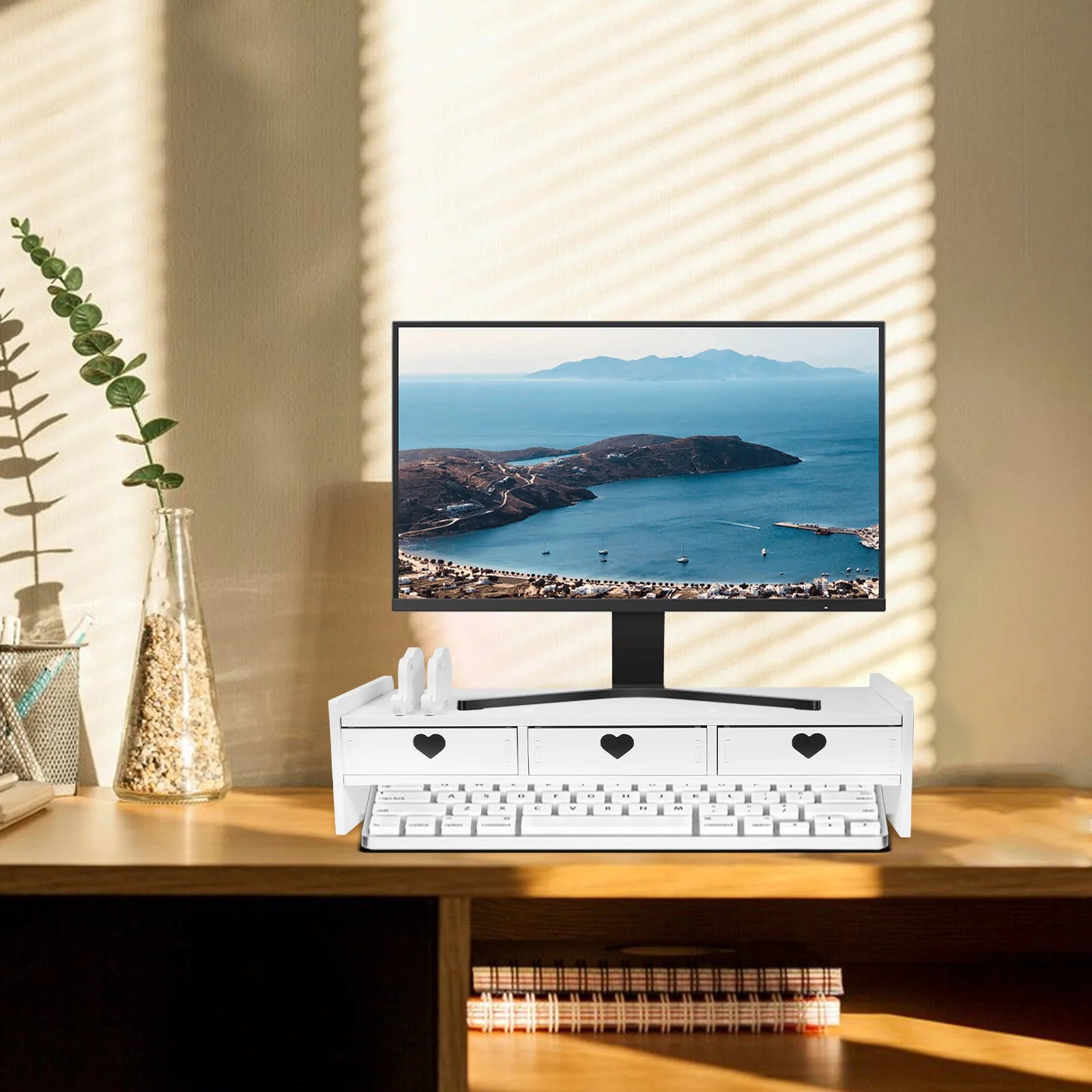 Staxio Keel Drawer-Equipped Monitor Riser - view 3
