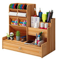 Staxio Timber Large-Capacity Wood Desk Organizer - view 1