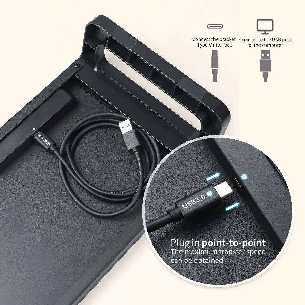 Staxio Conduit USB 3.0 Hub Monitor Stand - view 4