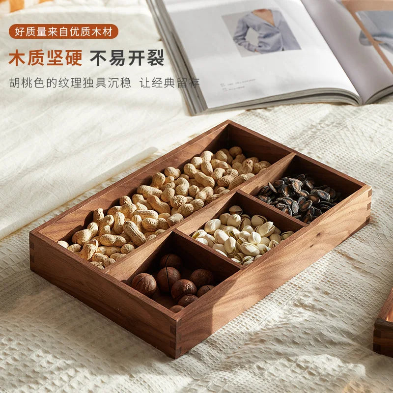 Staxio Timber Compartment Solid Wood Valet Box - view 3