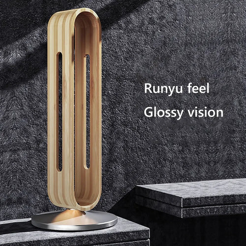 Staxio Axis Bamboo and Aluminum Headphone Stand - view 2